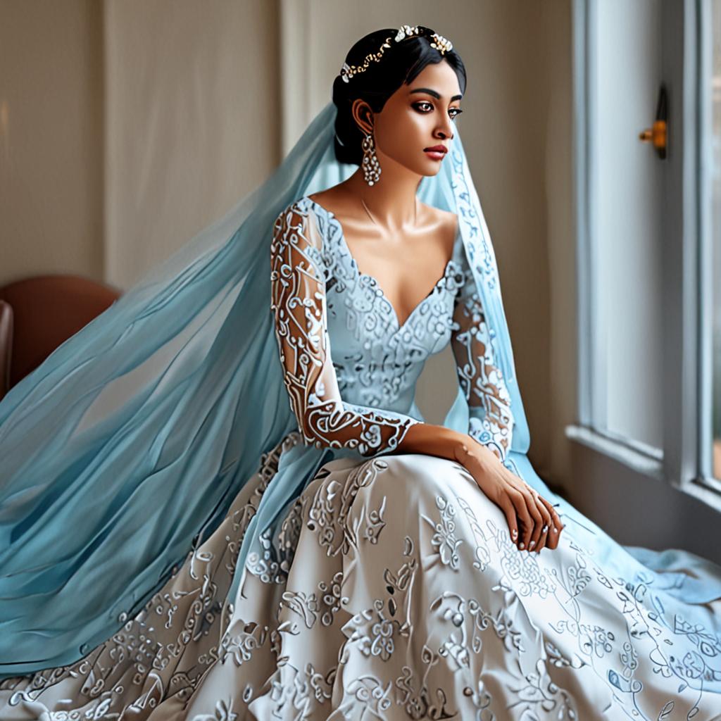 Dreamy Bride Style: The Pale Blue Wedding Gown Trend for a Beautiful Blue Wedding Dress
