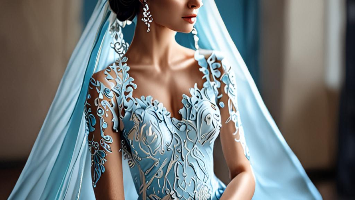 Dreamy Bride Style: The Pale Blue Wedding Gown Trend for a Beautiful Blue Wedding Dress