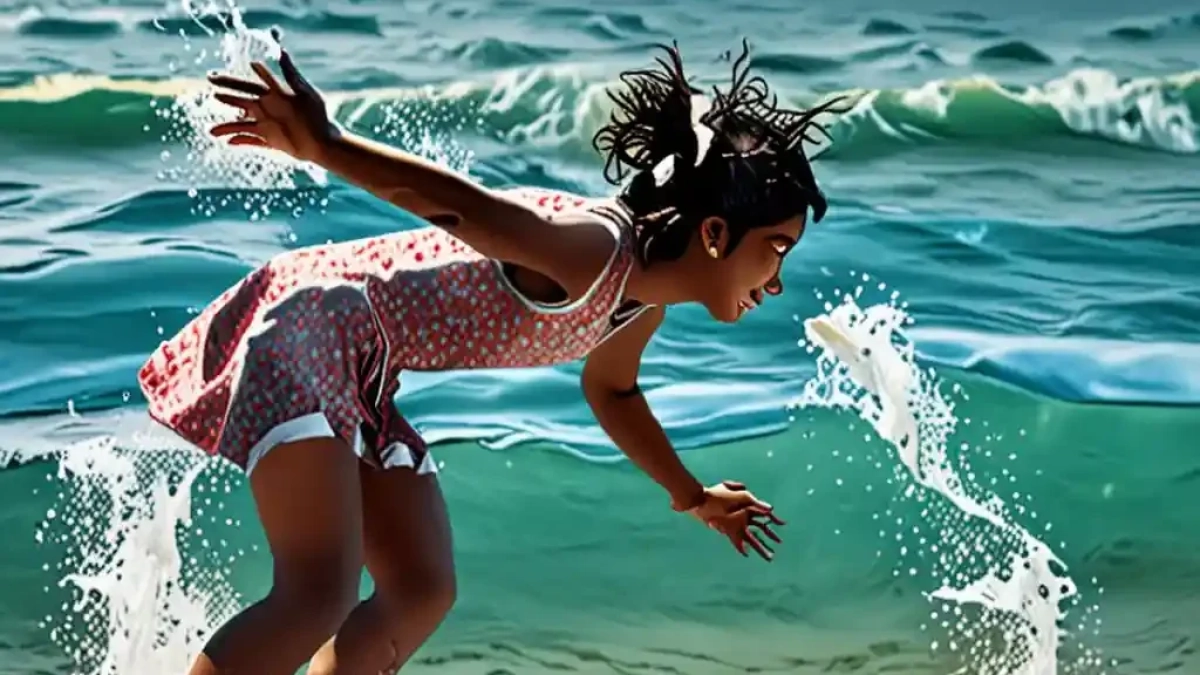 THE GIRL WHO DIVES INTO THE OCEAN TO SAVE IT