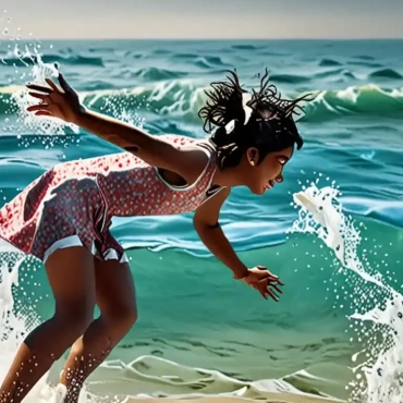 THE GIRL WHO DIVES INTO THE OCEAN TO SAVE IT