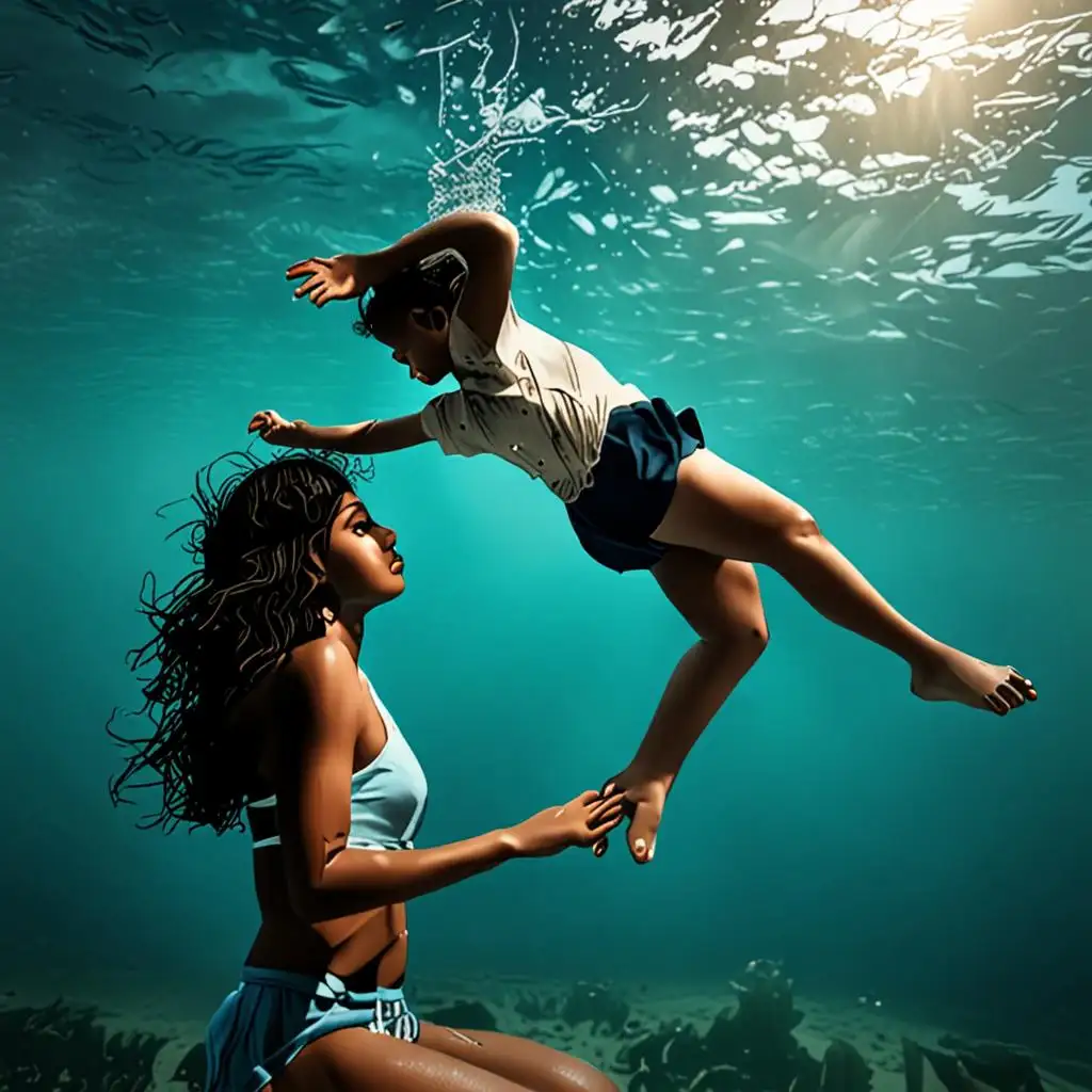 THE GIRL WHO DIVES INTO THE OCEAN TO SAVE IT